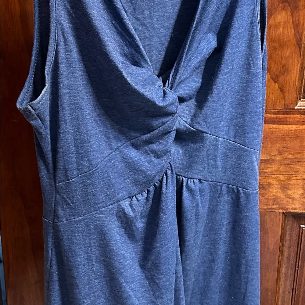 Elegant Blue Sleeveless Dress
